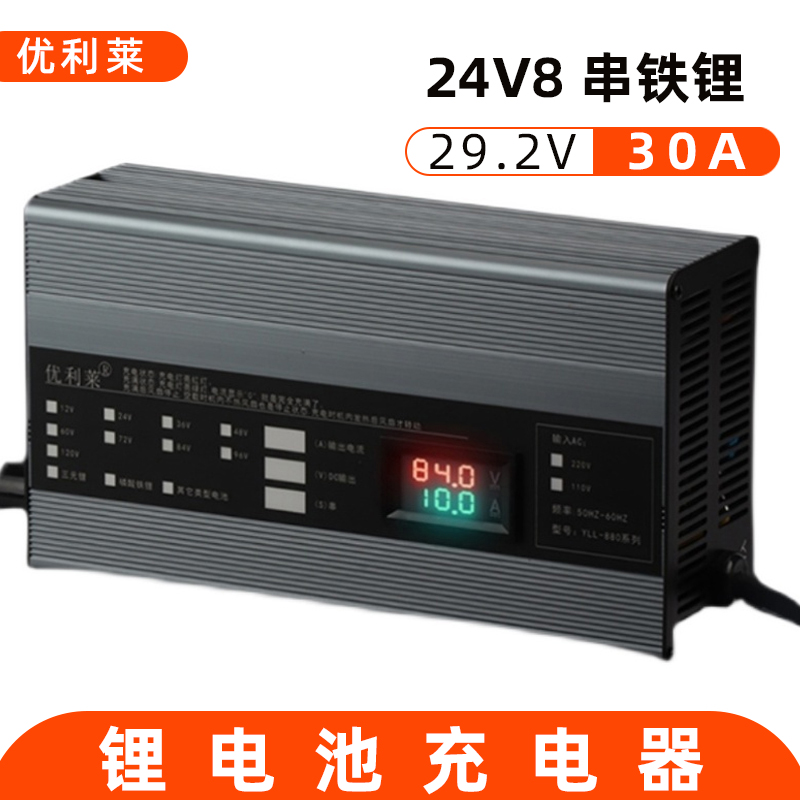 24V8串磷酸鐵鋰29.2V30A清潔設備充電器